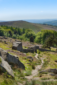 德比郡峰 stanage 边缘英格兰