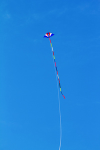 蓝蓝的天空上的风筝