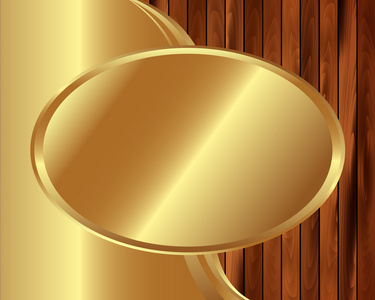 金属金色的框架，在一个木制的背景 7
