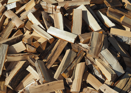 堆积的干柴图片