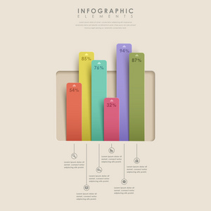 抽象的条形图图表
