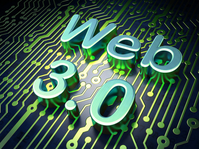 SEO web designkoncept web 3.0 p kretskortet bakgrund