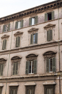 意大利罗马。老城市的典型建筑细节