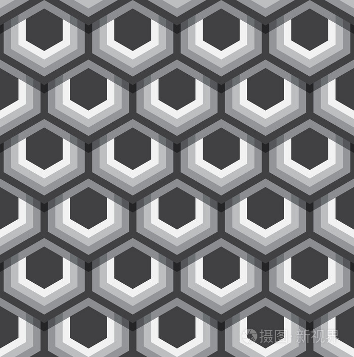 六边形纹理.无缝的几何图案.矢量艺术