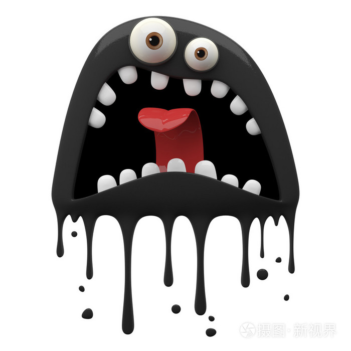黑色大吼大叫的怪物