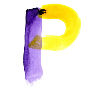 多彩的水彩字母表照片