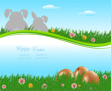 复活节兔子复活节彩蛋的