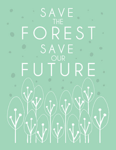 在向量中保存森林海报设计图片