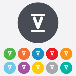 罗马数字五图标。罗马数字五标志