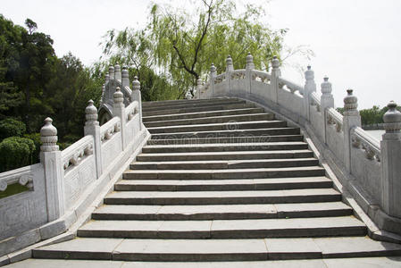 公园石桥中国亚洲,北京,北海公园,古建筑,石桥,照片