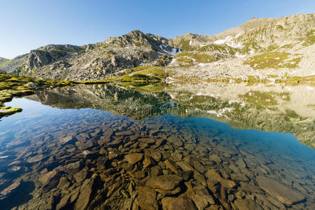 透明高山湖