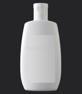 白色塑料瓶与黑色隔离