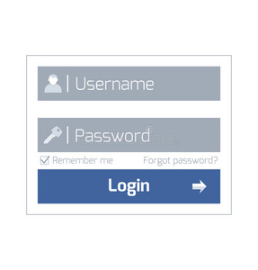 现代平面用户中简单的web登录表单设计