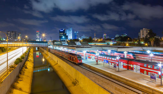 特拉维夫城市夜景