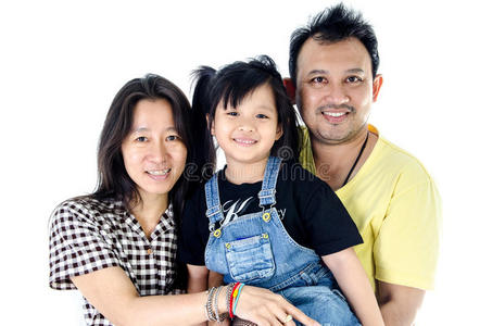 快乐的亚洲家庭与世隔绝