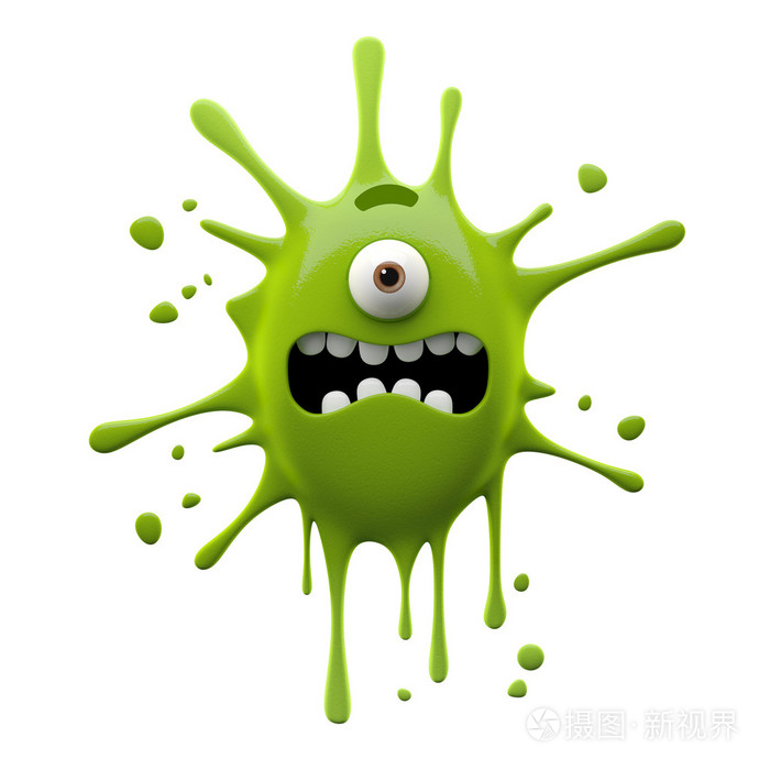 害怕独眼的绿色怪物