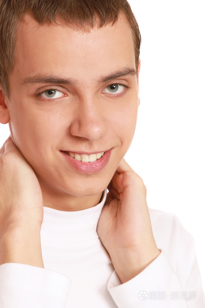 年轻的男人特写