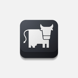 应用程序的概念 母牛，农业