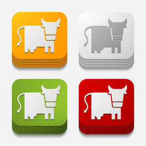 应用程序的概念 母牛，农业