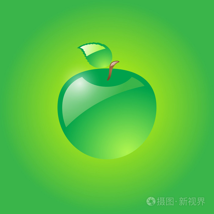 青苹果绿色背景