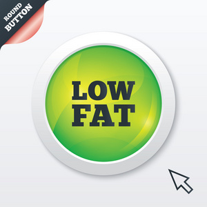 低脂肪标志图标。盐 糖的食物象征