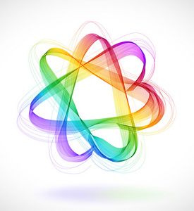 与明星的无限循环的抽象彩色背景照片