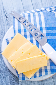 一把刀的奶酪片