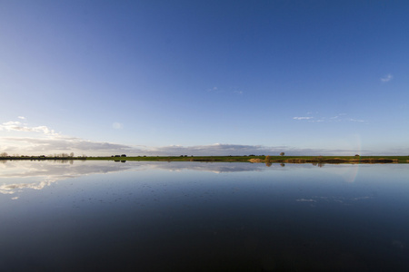 春季农村湖景观