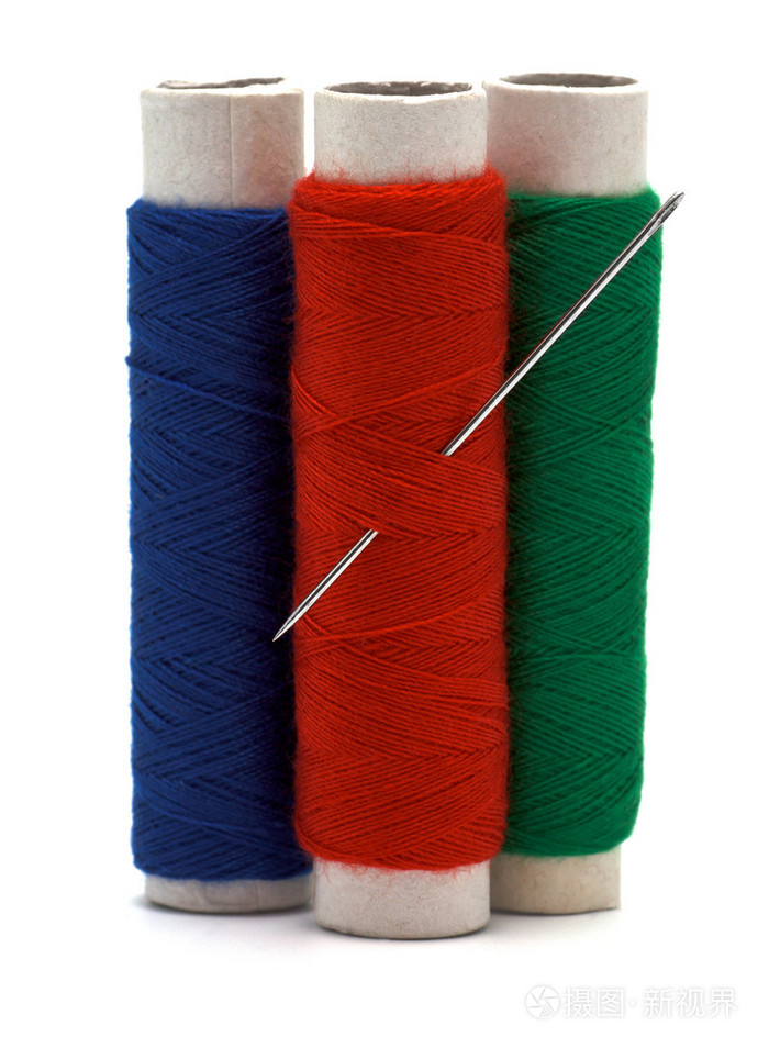 针和线分离在白色背景