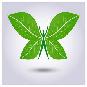 生态标志绿色蝴蝶