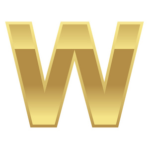 金色字母 w