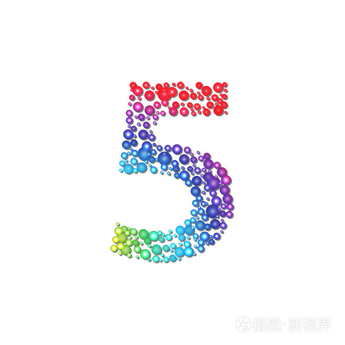 圈彩虹数字5