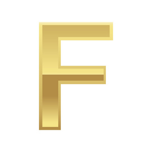 金色字母 f