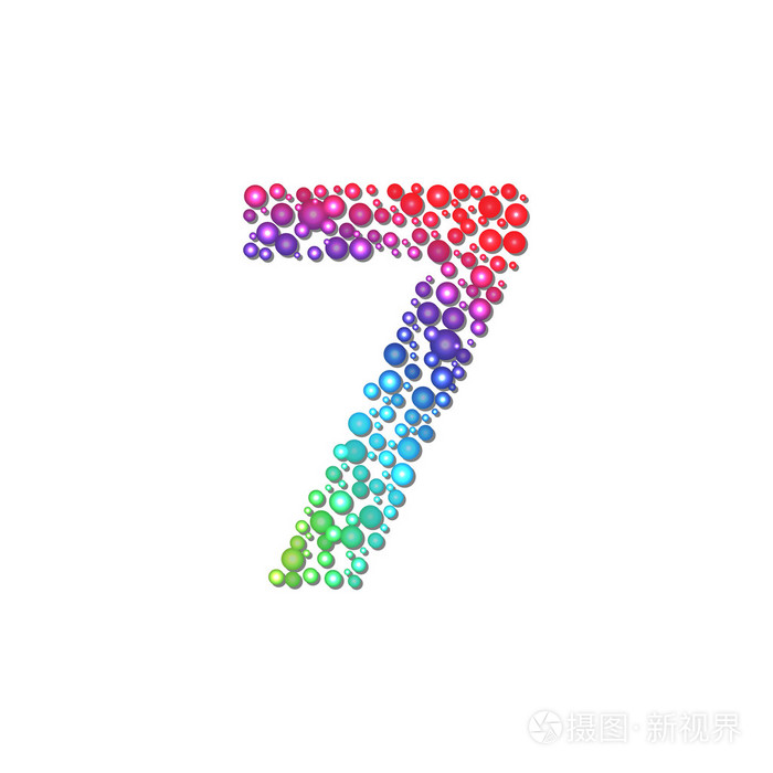 圈彩虹数字7