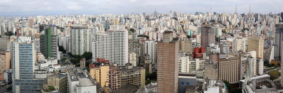 市中心的圣保罗的全景照片