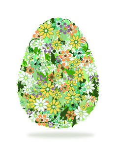 复活节彩蛋的花图。