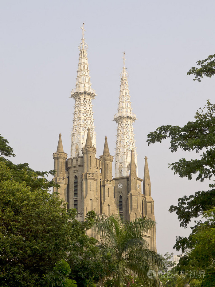 雅加达大教堂的视图