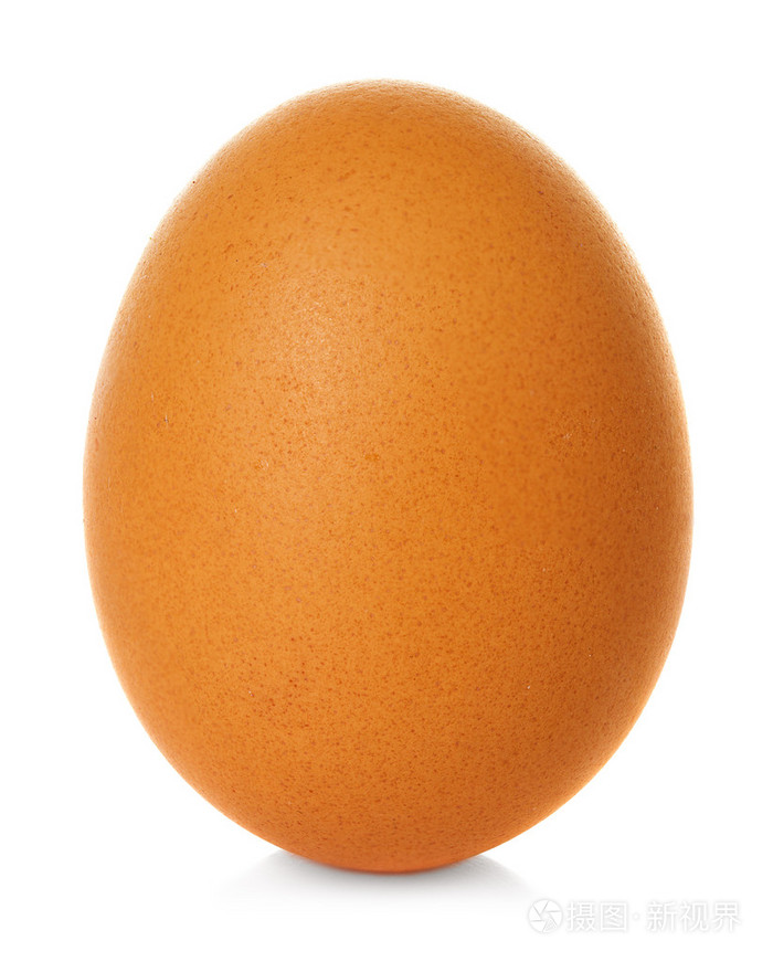 孤立的白色背景上的鸡蛋鸡布朗
