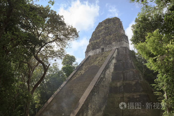 在蒂卡尔，危地马拉的玛雅金字塔