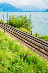 铁路轨道在瑞士