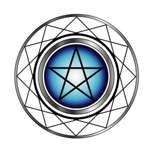 五角星宗教符号撒旦插画