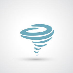 在白色背景上的龙卷风符号.