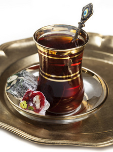 土耳其语的茶和美食图片