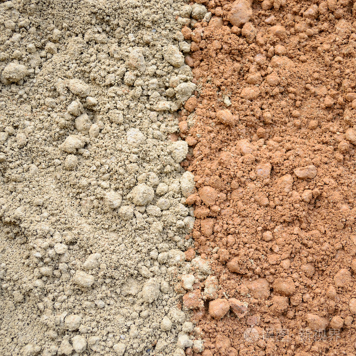 两个颜色土壤背景