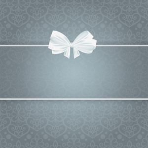 婚礼用的弓和用于文本的面板的邀请卡