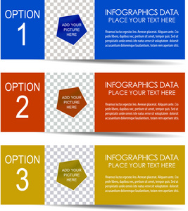 现代信息图表选项横幅