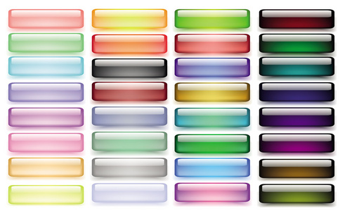 彩色的 web 按钮设置照片