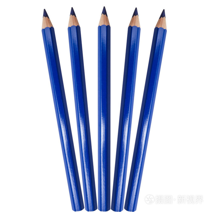 蓝色彩色铅笔