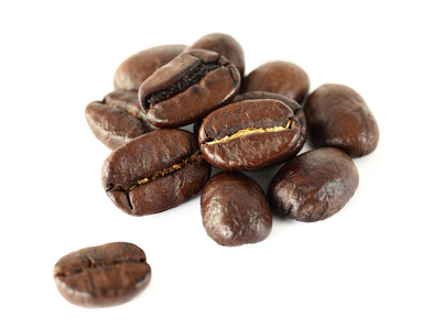 孤立的咖啡豆