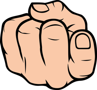 伸出手来塑造一个大的东西,看起来很有尺寸感,站在白色的背来这里手势